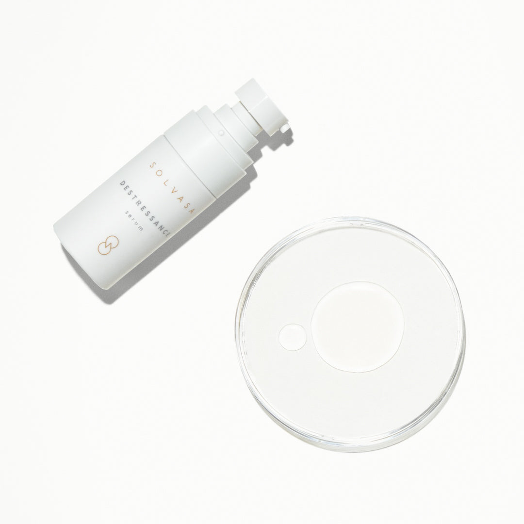 A single green leaf against a white background.